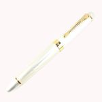 Gullor 450 Rollerball Pen with Golden Ring - White