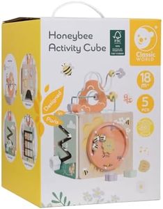 Classic World 5 in 1 Wooden Honeybee Activity Cube
