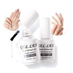 Gellen Gel Top Coat and Base Coat - 2 Pcs Base Coat Top Coat Set No Wipe Glossy Top Coat Gel Nail Polish UV LED Clear Nail Polish Long Lasting for 21+ Days