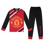 Manchester United FC Official Gift Boys Sublimation Long Pyjamas 13-14 Years Red