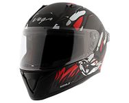 Vega Bolt Bunny an ISI and DOT Certified Full Face Helmet for Men and Women Dull Black Red, Size: L(59-60 cm)