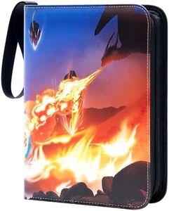 Álbum de Cartas, 440 Cartas Álbum para Cartas Coleccionables Compatibile con GX EX/Vmax Cartas, Álbum Titular de Tarjetas Portátil con Cremallera para Niños Niñas, 55 Páginas 440 Tarjetas Capacidad