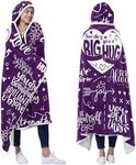 Sending Big Hugs Purple Sherpa Fleece Wearable Blanket Hoodie - Inspirational Gifts for Women - Friendship Gifts for Women Friends, Birthday for Women Mom Sister Female Friend Wife