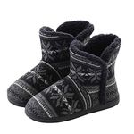 Ladies Winter Thermal Booties Thicken Fluffy Indoor Boots Slippers Soft & Cozy Plush Warm House Shoes Bedroom Footwear Mule Clog Non-Slip Floor Socks Slippers Foot Warmers Christmas Birthday Gifts