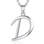 EUDORA Harmony Ball 26 Alphabet Necklace 925 Sterling Silver Initial Letter Personalised Pendant Necklaces Gifts for Women Ladies Girls Mother's day,18inch Chain