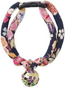 Necoichi Chirimen Temari Dynasty Cat Collar (Purple)