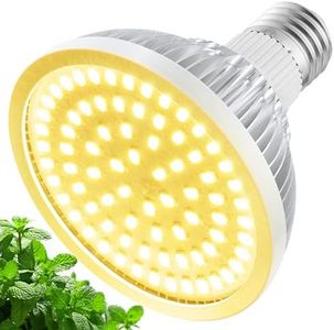 GulitLum LED Grow Light Bulb for Indoor Plants and Seeds,Full Spectrum 18W High PPFD 3500K Warm Light, PAR30 E26/E27 Grow Bulb for Regular Lamps,180 Watt Equivalent Plant Grow Light Bulb.