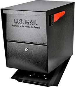 Mail Boss 7206 Package Master Curbside Locking Security Mailbox | Black,Medium