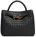 Woven Bags for Women Bowknot Small Tote Hobo Crossbody Bags PU Leather Handwoven Satchel Woven Purses Gift 2023, Black, 11.4" x 3.9" x 7.0"