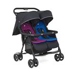 Joie Aire Twin Ultra Lightweight and One Hand-fold Stroller for Babies with Flat Reclining Seats (Birth to 15kg), Black Colour