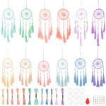 INFUNLY 12 Set Mini Dream Catcher Kit Small Colorful Dream Catchers DIY Dream Catcher Bohemian Handmade Dream Catcher Keychain for Bag Pendant Car Mirror Hanger Backpack Charm Wall Bedroom Decor