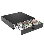 Coffee Pod Holders Rolling for K-Cups Drawer,36 Pod Pack Holder, Under Coffee Pot Storage Sliding Drawer, Home Kitchen Counter Organizer