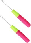 Plastic Handle Crochet Needle, 2 Pa