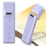 Glocusent Book Light for Night Reading, Rechargeable Reading Light for Books in Bed - 3 Colors & 5 Brightness, Portable USB Book Light with Sleep Aid & Timer, Clip on Lamp, Gifts for Book Lovers, Kids