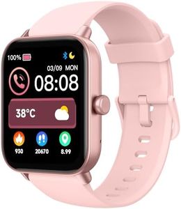 TOOBUR Smart Watch for Women Answer&Make Call, 1.8" Fitness Activity Tracker Compatible Android iOS, Alexa Built-in/Step Counter/Sleep Tracker/100 Sports, IP68 Waterproof Swimming