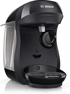 Bosch Tassimo Happy Capsule Machine TAS1002N Coffee Machine Over 70 Drinks, Fully Automatic, Suitable for All Cups, Space-Saving, 1400 W, Black/Anthracite