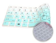 2 Pack HP EliteBook 840 Keyboard Cover 14 Inch, Silicone Keyboard Skin for HP EliteBook 745 G5 G6 14 Inch, 14" HP EliteBook 840 G5 G6, HP ZBook 14u G5 G6 Cover(Ombre Mint+Clear)