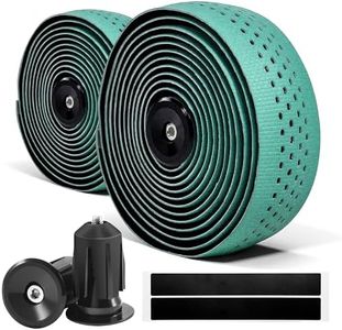 CLUTUTJL Road Bike Handlebar Tapes, Green Bicycle Bar Tape with High Stain Resistance Silicone Surface, Shock Absorbing EVA Bike Grip Tapes for Handlebar (Set of 2, Green)