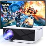 New 2024 projector with 5G WiFi support, Ultra HD 1080P, 5G WiFi projector with 15000 lumens for home cinema, compatible with smartphones, TV stick, Firestick, PS5, XBOX.15000L