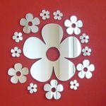 Super Cool Creations Pack of 11 Daisy Mirrors - 1 x 12cm, Five 4cm & Five 3cm