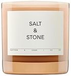 SALT & STONE Scented Candle | Hand-Poured, Aromatic & Fragrant | Made with Natural Coconut & Soy Blend Wax | 100% Cotton Wick | Long-Lasting 50 Hour Burn Time (8.5 oz) (Saffron & Cedar)