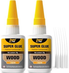 Wood Super Glue Liquid, Clear Instant Cyanoacrylate Adhesive for Wood Crafts Repair Woodworking, All Purpose CA Glue for Shoe Ceramic Plastic Leather Glass Model Metal Pottery Aquarium Porcelain Stone