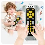 Baby Remote Control Toy with Monkeys Silicone Cover - Educational Musical Baby Toddler toys with Realistic Play, Lights, and Sounds - 6, 9, 12, 18 Month Boys Girl toys