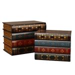 2 Pcs False Book Box Vintage Storage Book Jewelry Storage Packaging Study Book Ornaments Wooden Antique Classic Decorative False Book