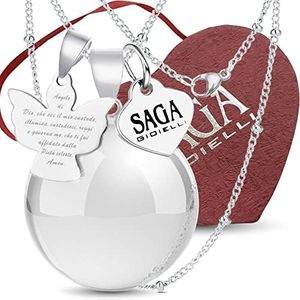 SAGA GIOIELLI® Collana Chiama Angeli Gravidanza Richiamo Degli Angeli Preghiera Angelo Di Dio