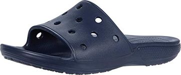 Crocs Unisex Classic Crocs Slide Open Toe Sandals, Blue Navy 410, 4 UK Men/ 5 UK Women