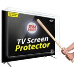 JBM MART 40 Inch TV Screen Protector - Tempered Glass Guard, 9H Hardness, Scratch resistance, Crystal Clear | 3 mm Thickness