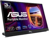 ASUS ZenScreen 17” 1080P Portable USB Monitor (MB17AHG) - Full HD, IPS, 144Hz, USB Type-C, FreeSync Premium, Eye Care, L-Shaped Kickstand, Tripod Mountable, HDMI, FSC Certified, 3-Year Warranty,Black