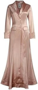 CHIC STAR Womens Satin Maxi Coat S