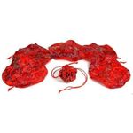 6 Drawstring Pouches Red Brocade Chinese Gift Bag 10"