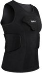 TUOYR Men's Football Padded Compression Shirt Baseball Chest Protector Rib Protector Vest Heart Guard Sternum Undershirt for Rugby Soccer Hockey Paintball Shirt