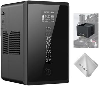 NEEWER V Mount Battery PS150E, 100W PD USB C Fast Charging, 10350mAh 150Wh Mini V Lock Battery with D Tap/USB C/USB A/BP/2 DC Ports/OLED Screen/Cleaning Cloth for Camera Camcorder Monitor Video Light