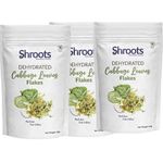 SHROOTS Dehydrated Cabbage Leaves Flakes: Pure Vegetarian & Easy Cooking Essential, Machine Dehydrated Vegetables-45Gm(Pack Of 3)