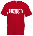 Bristol City Through & Through Premium Mens T Shirt (Medium) Red