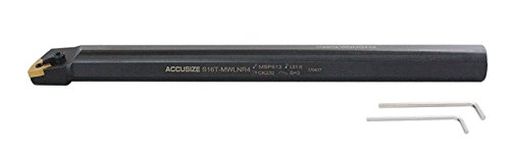 Accusize Industrial Tools 1'' x 12'' (Shank x Length) S-Mwln Heavy Duty Boring Bar with Wnmg43 Insert, Right Hand, Oxide Body, 0028-1970