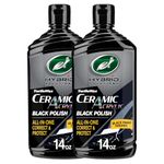 Turtle Wax 53894 Hybrid Solutions Ceramic Acrylic Black Polish and Wax Formulated for Black Car Paint, Removes Surface Scratches and Swirl Marks, Provides Water Repellency, 14 oz. (Pack of 2)