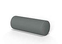 CHILIMILII Round Cervical Roll Bolster Pillow with Removable & Washable Cotton Cover, Round Pillow for Lower Back, Knees, & Neck Support, Great for Massage and Yoga (Grey, Medium (15x45cm))