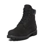 Timberland Men's 6 Inch Premium Waterproof Lace up Boots, Black Nubuck, 8 UK