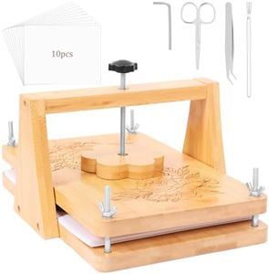 AwObEpl Large DIY Wooden Flower Press Kit, 11x7 Inch Plant Press, Complete Set with Pressing Papers & Straps for Drying Blooms, Leaves, Perfect for Botanical Art, Wedding Crafts, Home Décor