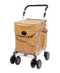 Sholley 4 Wheel Push Shopping Trolley, Strong, Well Balanced, Aids Walking, Regular 5'4" and Over (Pimlico)