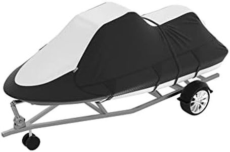 Jet Ski Cover Umbrauto Upgraded Trailerable PWC Cover 600D Waterproof Fade-Resistant UV Proof Personal Jetski Watercraft Covers Fits for Waverunner, Sea Doo, Polaris, Yamaha, Kawasaki, Honda, AquaTrax