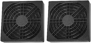 uxcell 2 Pack Fan Dust Filter Guard Grill Cover Black Plastic Computer Mesh for 80mm PC Case Fan