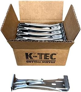 (10 Pack) 6 Inch Gutter Hangers Heavy Duty Hidden Rain Gutter Bracket Fastener with Clip Comes with a Pre-Inserted Rust Resistant Screw for 5" K-Style Aluminum Gutters - Easily Repair Sagging Gutters