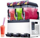 Garvee Commercial Slushy Machine, 45L/12 Gal Frozen Drink Margarita Machine Smoothie, Self-Cleaning, 860W Stainless Steel Slushy Machine for Snow Melts, Cocktails, Homes, Coffee Shops, Restaurants