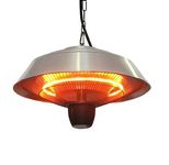 Ener-G+ 1500-Watt Infrared Ceiling Patio Heater with 5100 BTU Output, Rain and Dust Resistant, Silent Operation, Hanging Chain Included