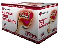 Yaktrax Disposable Adhesive Toe Warmers With Up To 5 Hours Of Heat, Odourless & Environmentally Safe, Keep Warm During Outdoor Activities, White, 2.75" x 0.125"/7cm x 0.3cm, Pack of 80 (40 x 2pcs)